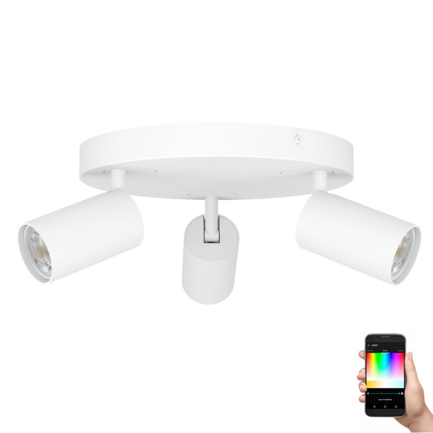 Eglo - LED RGBW Dimbar spotlight  3xGU10/4,9W/230V vit