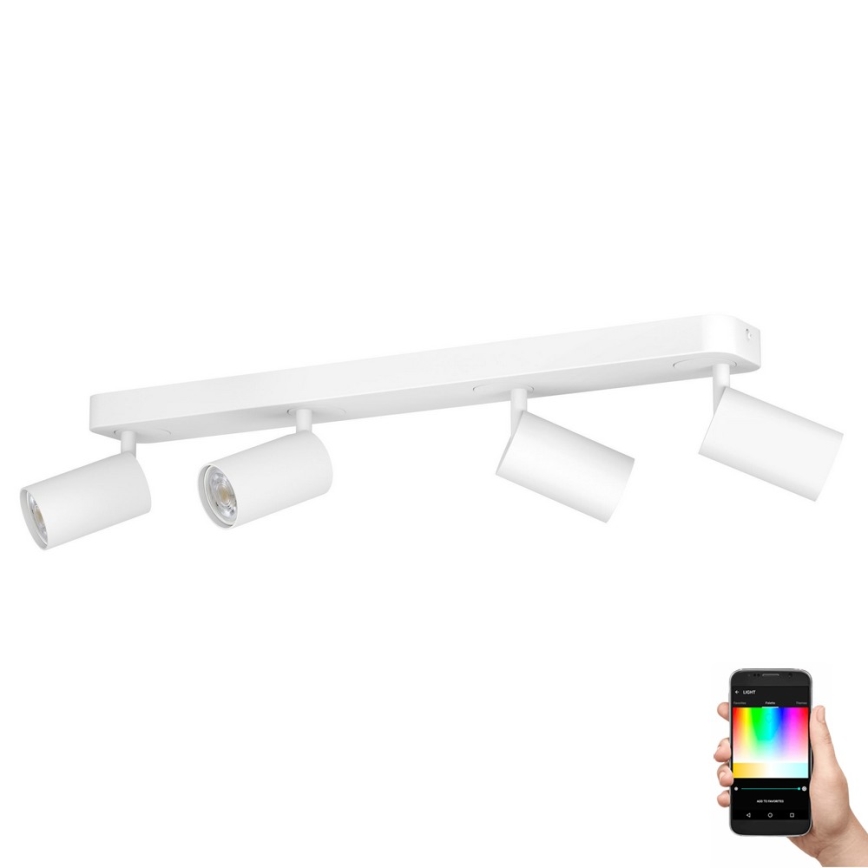 Eglo -LED RGBW Dimbar spotlight  4xGU10/4,9W/230V vit