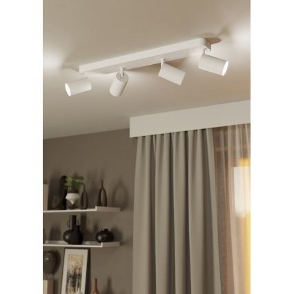 Eglo -LED RGBW Dimbar spotlight  4xGU10/4,9W/230V vit