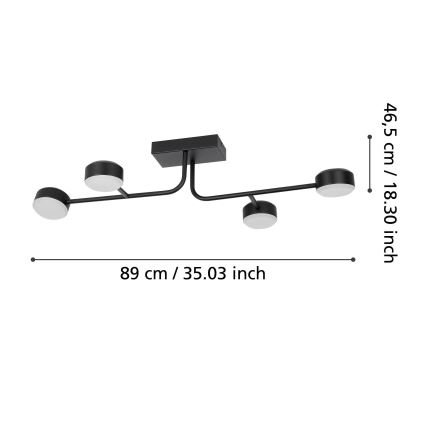 Eglo - LED dimbar taklampa 4xLED/6,8W/230V
