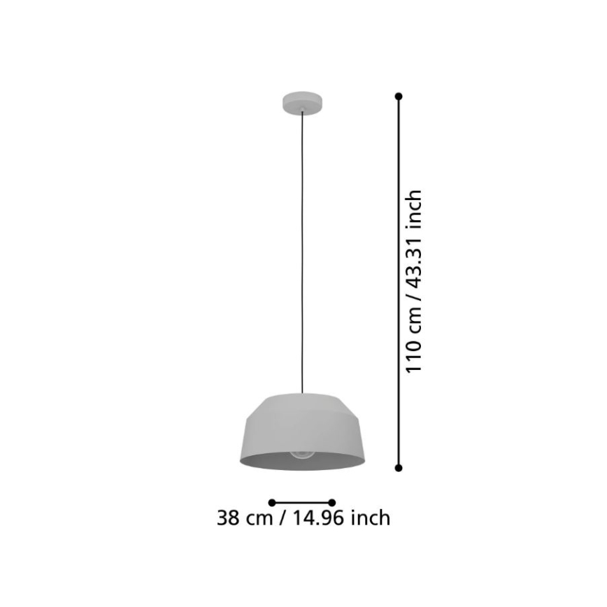 Eglo - Taklampa 1xE27/40W/230V Ø 38 cm