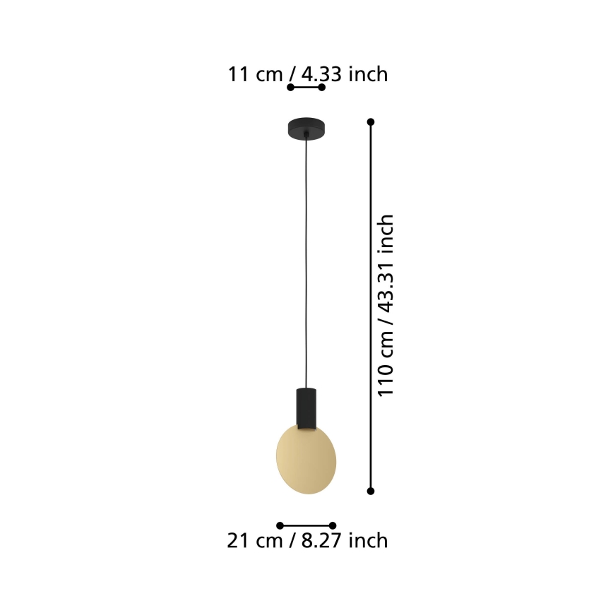 Eglo - LED ljuskrona med textilsladd 1xGU10/4,5W/230V 3000K