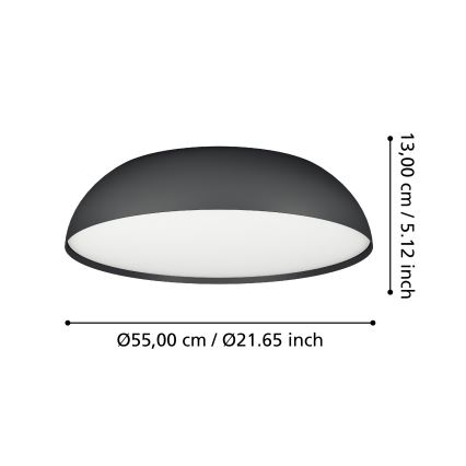 Eglo - LED RGBW Dimbar taklampa 3xLED/11W/230V 2700-6500K diameter 55 cm