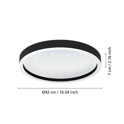 Eglo - LED RGBW Ljusreglerad taklampa LED/17,8W/230V 2700-6500K