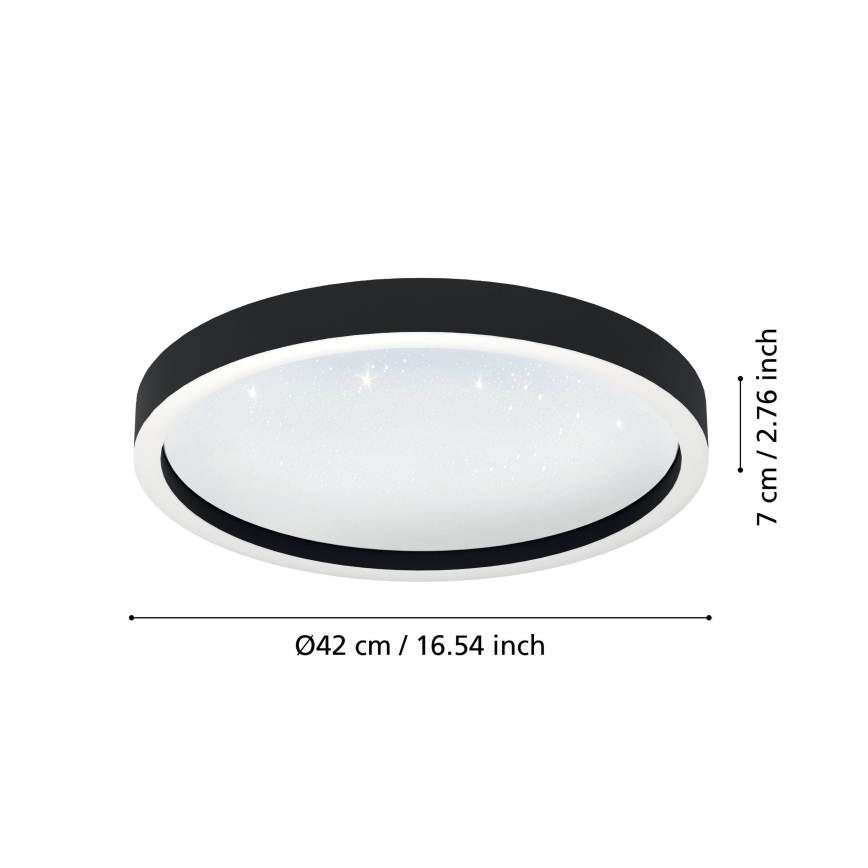 Eglo - LED RGBW Ljusreglerad taklampa LED/17,8W/230V 2700-6500K