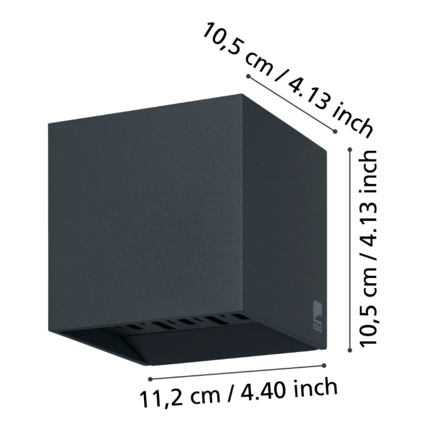 Eglo - LED vägglampa för utomhusbruk 2xLED/3,3W/230V IP54