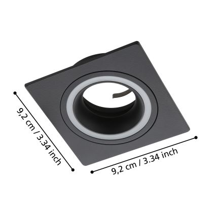Eglo - Infälld taklampa 1xGU10/35W/230V antracit