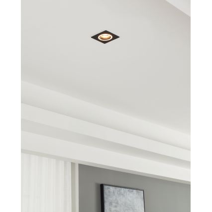 Eglo - Infälld taklampa 1xGU10/35W/230V antracit