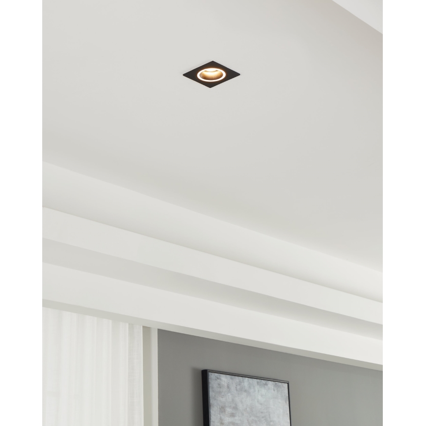 Eglo - Infälld taklampa 1xGU10/35W/230V antracit
