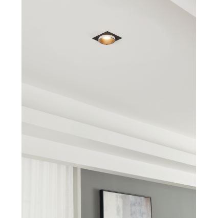 Eglo - Infälld taklampa 1xGU10/35W/230V svart