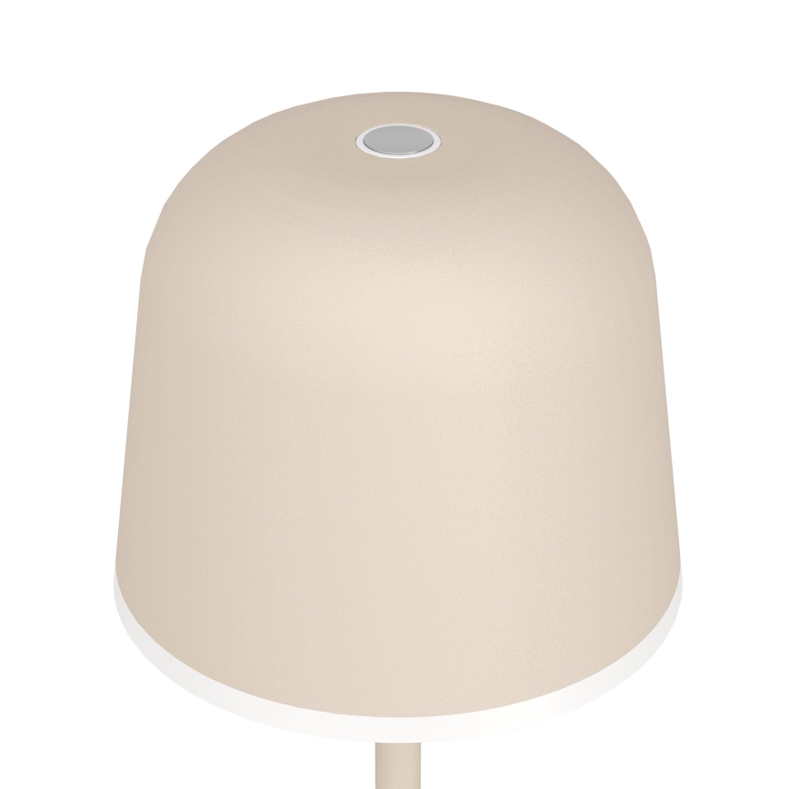Eglo - LED Ljusreglerad utomhus uppladdningsbar lampa LED/2,2W/5V 1800 mAh beige IP54
