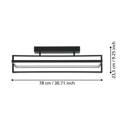 Eglo - LED dimbar taklampa LED/34W/230V + fjärrkontroll