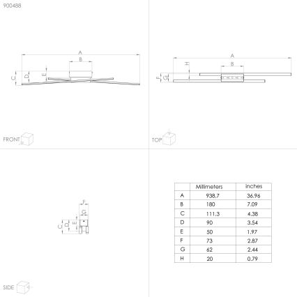 Eglo - LED dimbar taklampa 2xLED/13W/230V