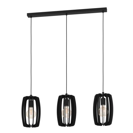 Eglo - Taklampa 3xE27/40W/230V svart