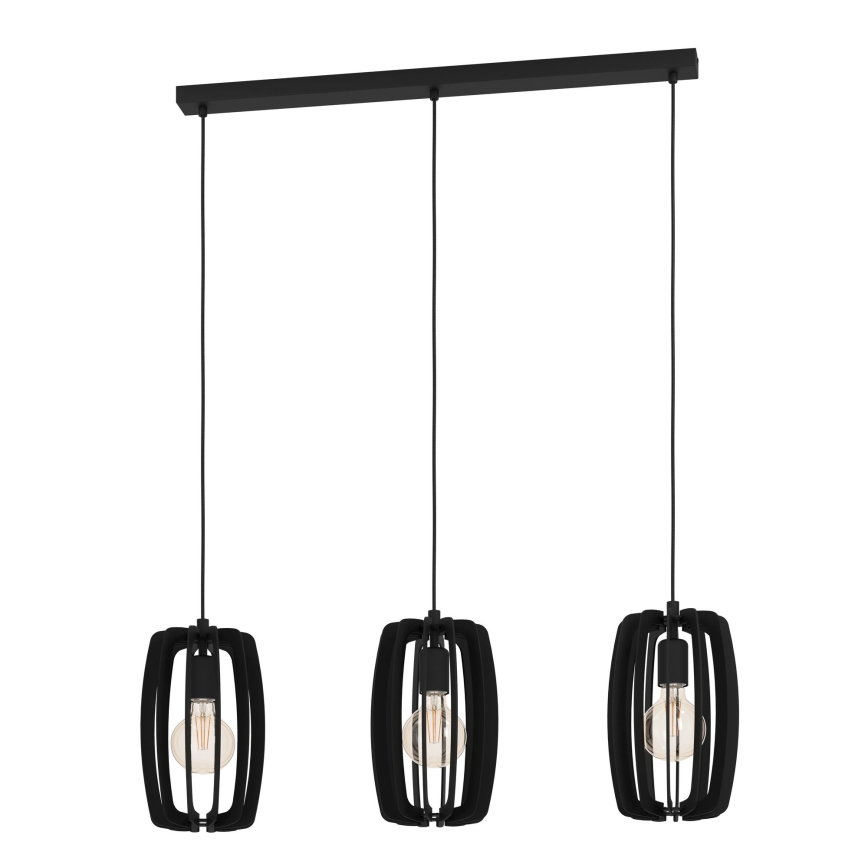 Eglo - Taklampa 3xE27/40W/230V svart