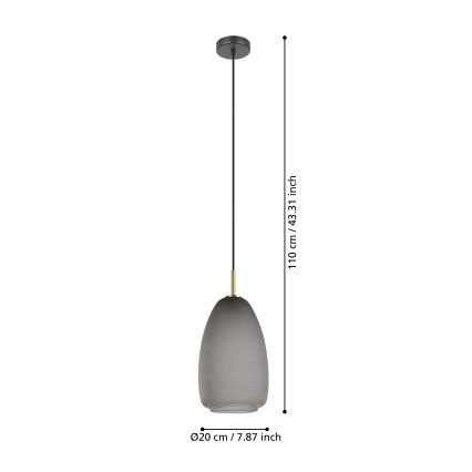 Eglo - Taklampa 1xE27/40W/230V