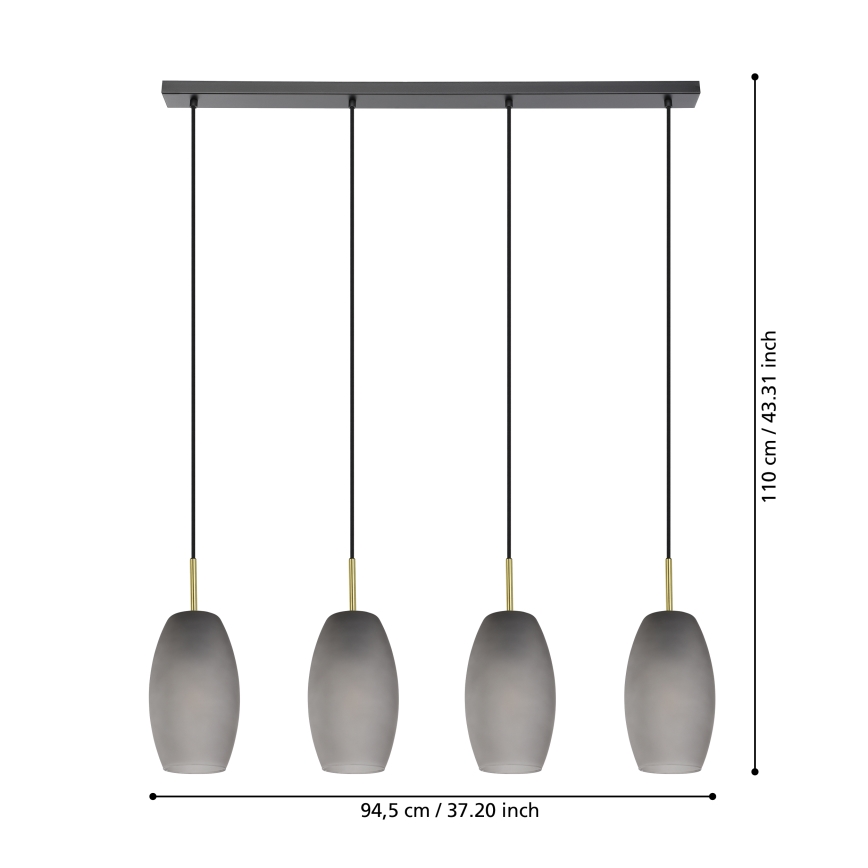 Eglo - Taklampa med 4xE27/40W/230V
