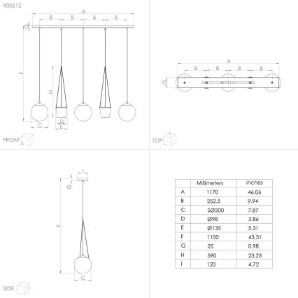 Eglo - Taklampa med 3xE27/40W/230V