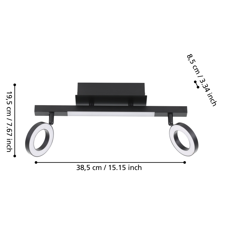 Eglo - LED Spotbelysning 2xLED/3,2W/230V + LED/3,3W