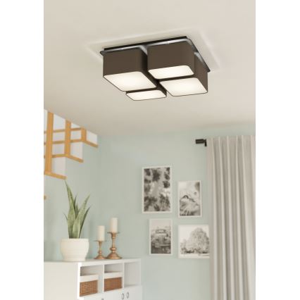 Eglo - Taklampa 4xE27/28W/230V