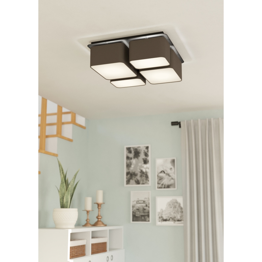 Eglo - Taklampa 4xE27/28W/230V