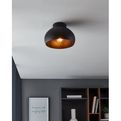 Eglo - Taklampa 1xE27/40W/230V svart