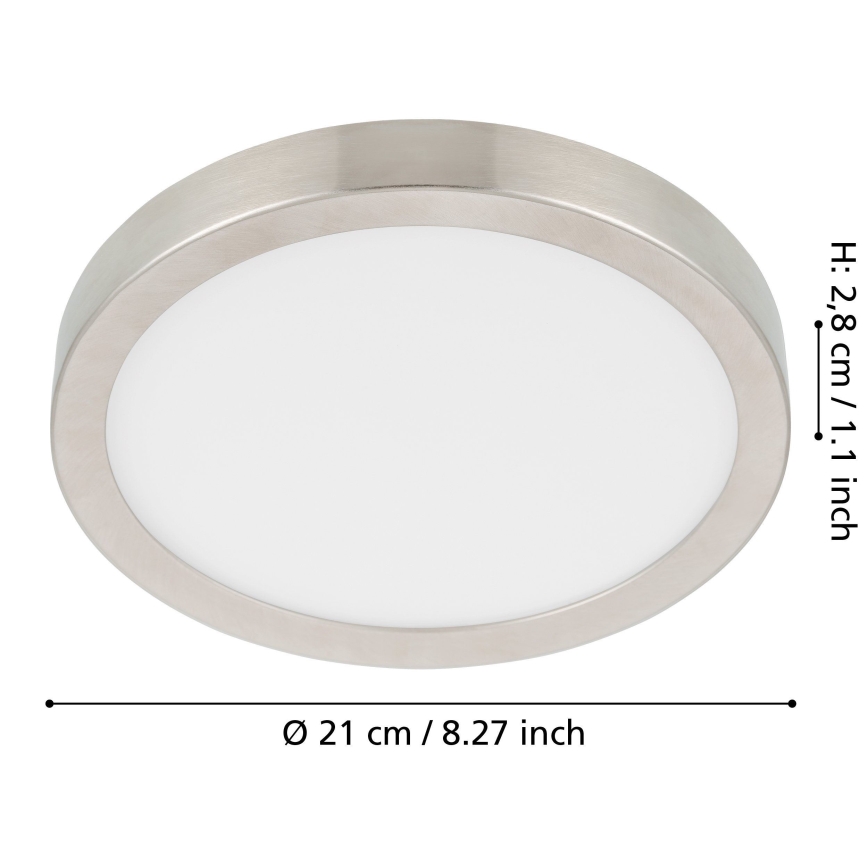 Eglo - LED dimbar taklampa LED/17W/230V matt krom
