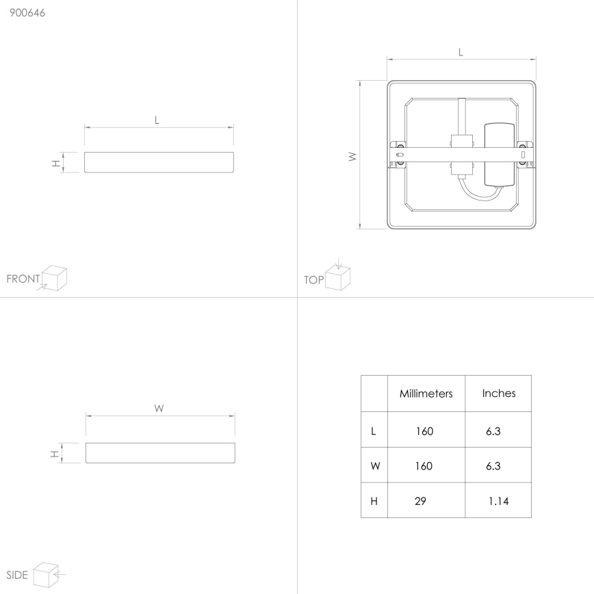 Eglo - LED taklampa för badrum LED/11W/230V IP44 vit 16x16 cm