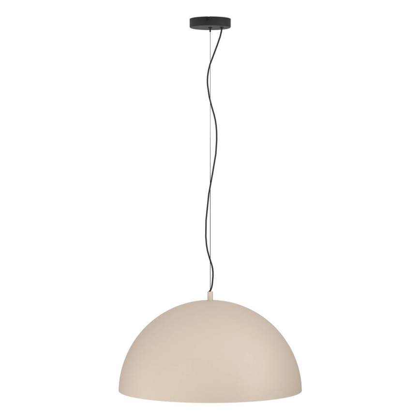 Eglo - Ljuskrona med textilsladd 1xE27/40W/230V beige