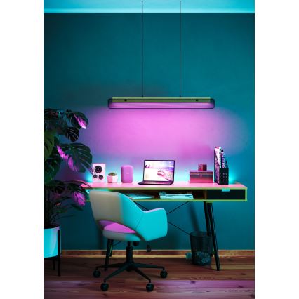 Eglo - LED RGBW Ljusreglerad ljuskrona på textilsladd LED/34W/230V 2700-6500K