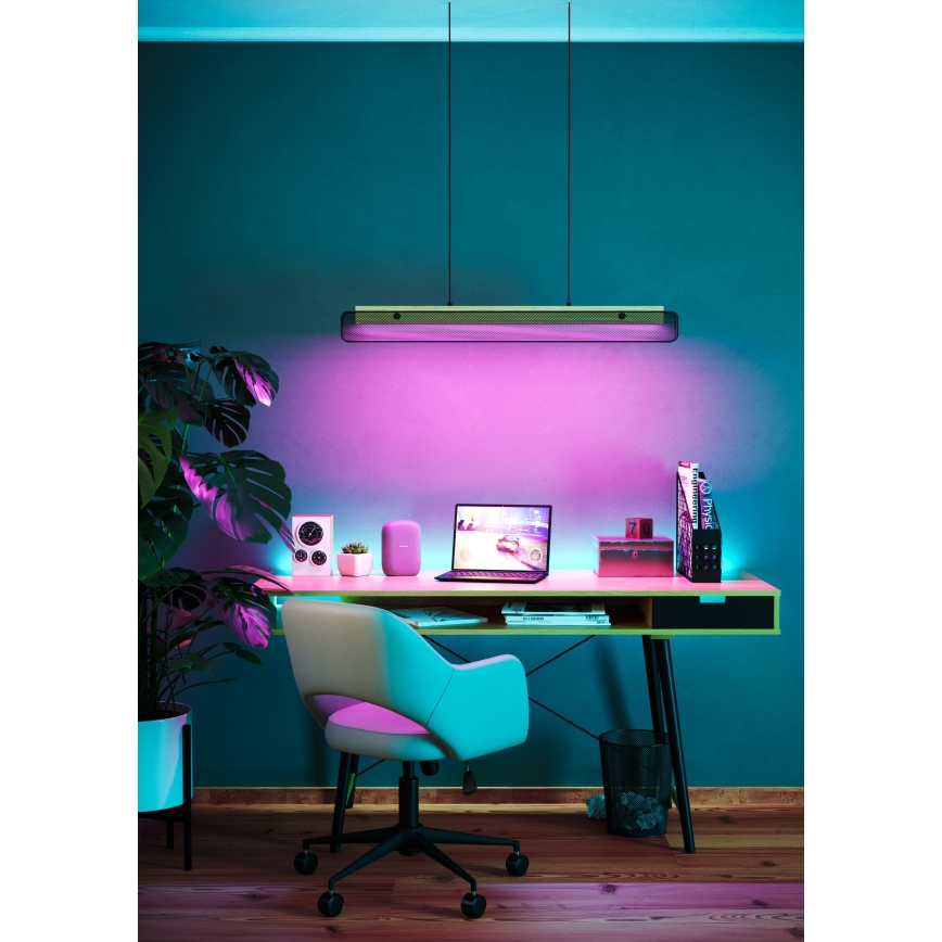 Eglo - LED RGBW Ljusreglerad ljuskrona på textilsladd LED/34W/230V 2700-6500K