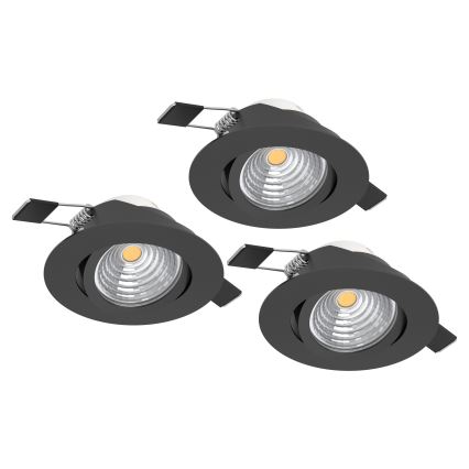 Eglo - SET OM 3x LED Dimbara infällda taklampor SALICETO LED/6W/230V