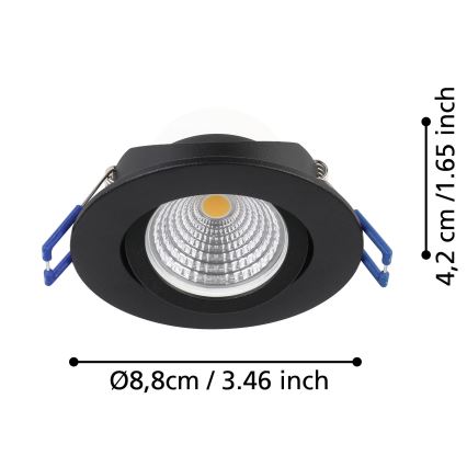 Eglo - SET OM 3x LED Dimbara infällda taklampor SALICETO LED/6W/230V