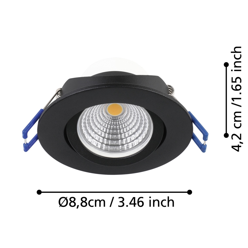 Eglo - SET OM 3x LED Dimbara infällda taklampor SALICETO LED/6W/230V