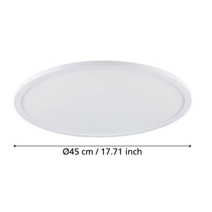 Eglo - LED dimbar taklampa LED/33,5W/230V Ø 45 cm vit