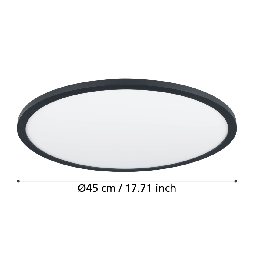 Eglo - LED Dimbar taklampa LED/33,5W/230V diameter 45 cm svart