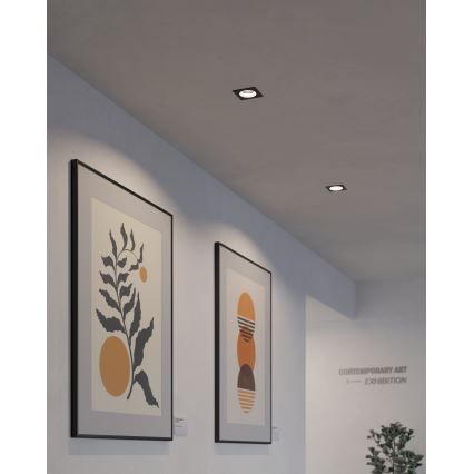 Eglo - LED RGBW Ljusreglerad upphängd taklampa LED/4,7W/230V svart