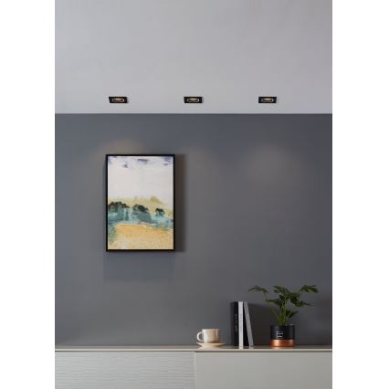 Eglo - LED RGBW Ljusreglerad upphängd taklampa LED/4,7W/230V svart