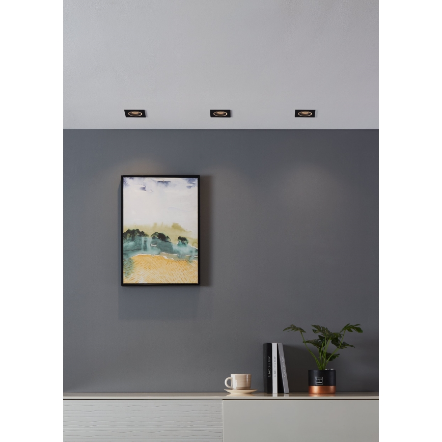 Eglo - LED RGBW Ljusreglerad upphängd taklampa LED/4,7W/230V svart