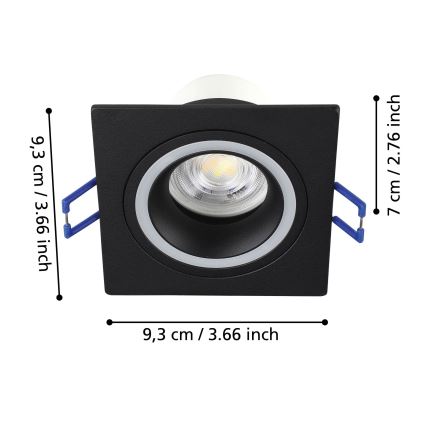 Eglo - LED RGBW Ljusreglerad upphängd taklampa LED/4,7W/230V svart