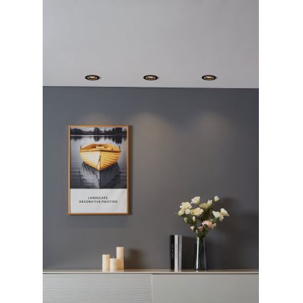 Eglo - LED RGBW Ljusreglerad upphängd taklampa LED/4,7W/230V svart