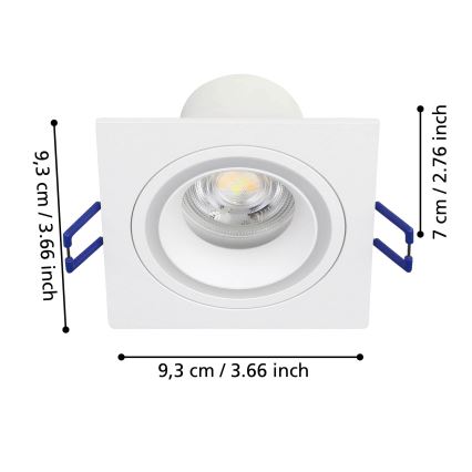 Eglo - LED RGBW Ljusreglerad upphängd taklampa LED/4,7W/230V vit