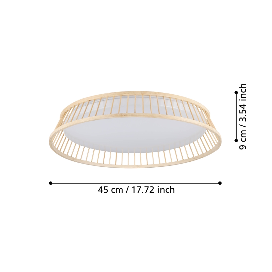 Eglo - LED taklampa LED/20W/230V brun