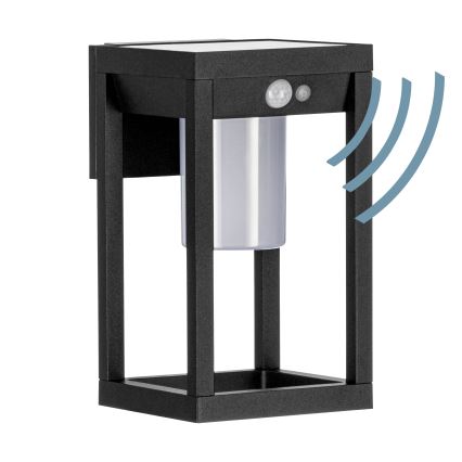 Eglo - LED solcellsvägglampa med sensor LED/3,7W/3,7V 2000 mAh IP44