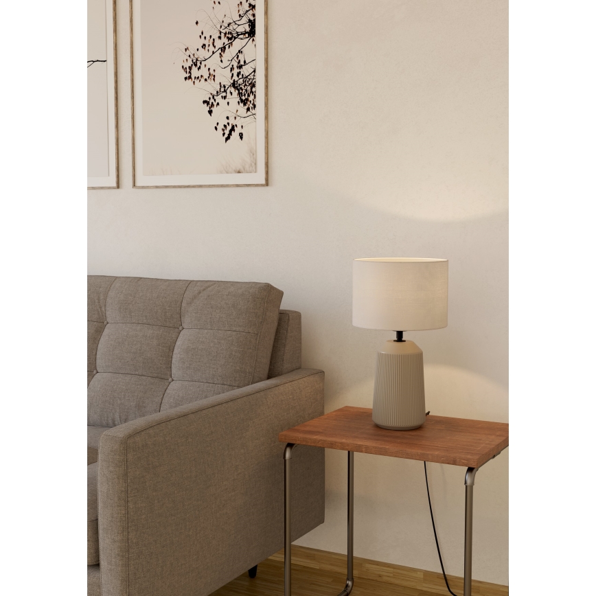 Eglo - Bordslampa 1xE27/40W/230V grädde