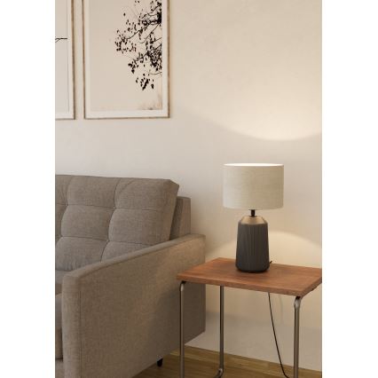 Eglo - Bordslampa 1xE27/40W/230V grå