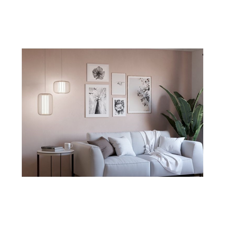 Eglo - Ljuskrona med textilsladd 1xE27/40W/230V diameter 28,5 cm