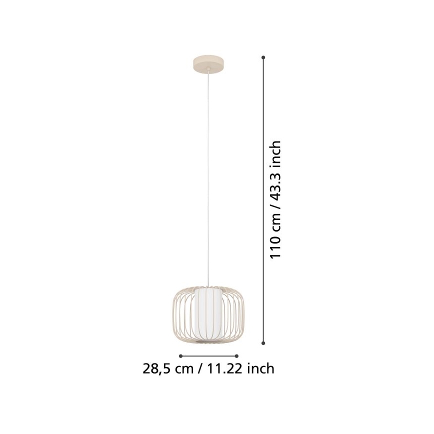 Eglo - Ljuskrona med textilsladd 1xE27/40W/230V diameter 28,5 cm