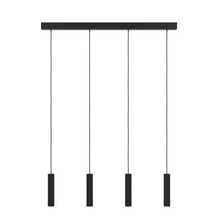 Eglo - LED ljusreglerad ljuskrona på textilsladd 4xLED/5,4W/230V