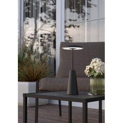 Eglo - LED Ljusreglerad beröring utomhus lampa LED/2,8W/5V 2400K/3000K/4000K 5200 mAh IP54 svart